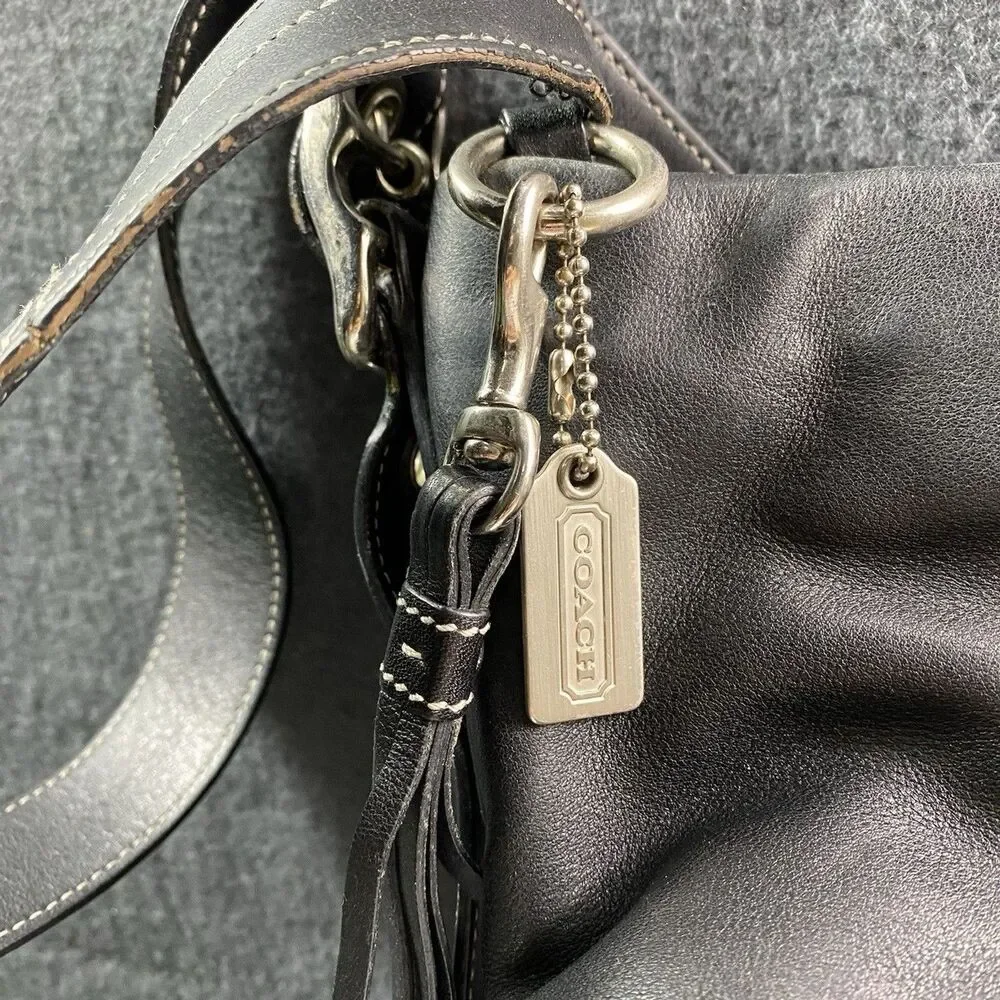 Coach black leather